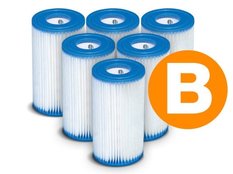 Filtr do pompy komplet Typ B 6 szt INTEX 29005 x6