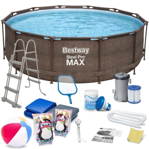 Basen ogrodowy stelażowy 366 x 100 cm 18w1 Bestway 56709
