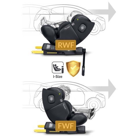 Fotelik samochodowy Nukido Aero Line czarny 0-36 kg ISOFIX