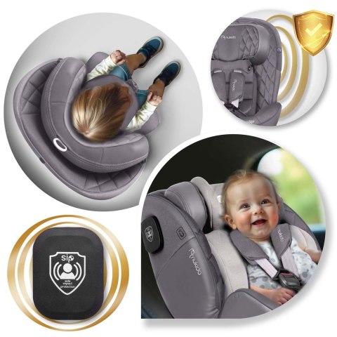 Fotelik samochodowy Nukido Prestige Line szary 0-36 kg ISOFIX