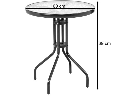 Stół stolik ogrodowy, na balkon okrągły 60cm