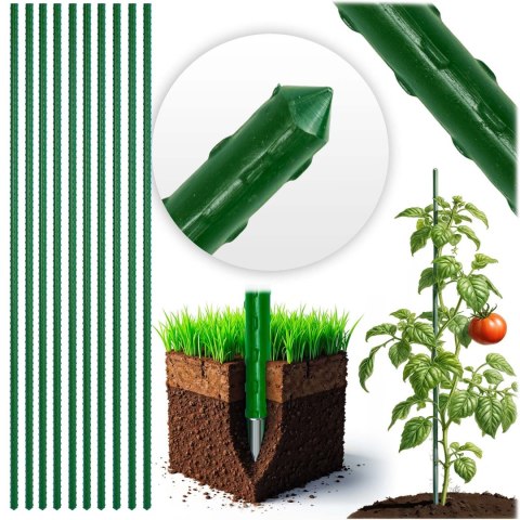 Tyczki do roślin 120 cm Plonos PL-940 zielone 10szt
