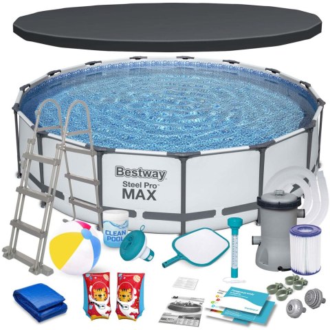 Basen stelażowy ogrodowy 457 x 107 cm 18w1 Bestway 56488