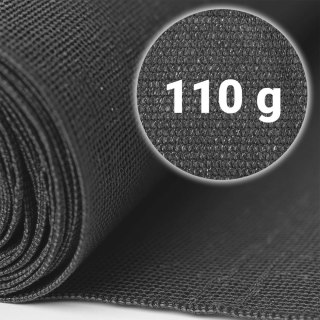 Siatka cieniująca 1,2x25m 110g/m2 + 50 zacisków szara