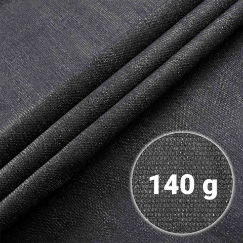 Siatka cieniująca 1,2x25m 140g/m2 + 50 zacisków szara