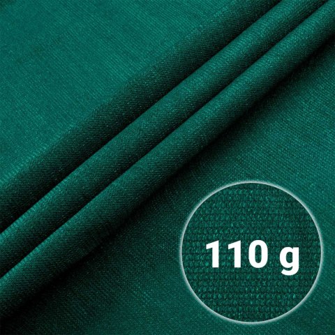 Siatka cieniująca 1,2x50m 110g/m2 + 50 zacisków zielona
