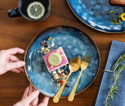 KOMPLET SERWIS OBIADOWO KAWOWY DARK SKY 32 ELEMENTY/8 OSÓB