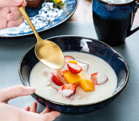 KOMPLET SERWIS OBIADOWO KAWOWY DARK SKY 32 ELEMENTY/8 OSÓB