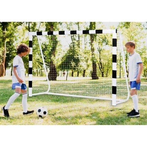 Bramka do piłki nożnej 300 x 200 x 90 cm NS-465 czarno-biała