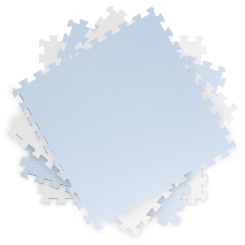 Duża mata piankowa puzzle Ricokids 60x60 cm 4 szt. niebiesko-biała