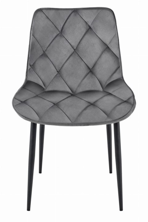 Krzesło TOR - ciemny szary aksamit / nogi czarne x 2