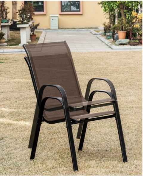 Stół kwadrat ISLAND 70cm + 4x Krzesło SOFIA brąz