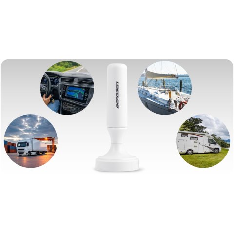 Antena wewnętrzna 360 stopni TV ultra HD 4K Berdsen BD-956 biała