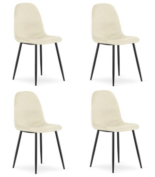 Krzesło COMO - beż aksamit x 4
