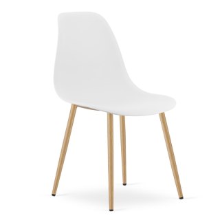 Krzesło WAT białe / nogi naturalne x 2