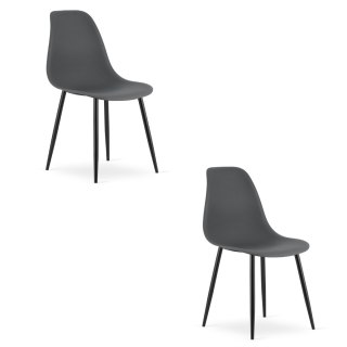 Krzesło WAT ciemnoszare / nogi czarne x 2
