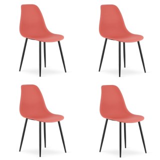 Krzesło WAT cynober / nogi czarne x 4