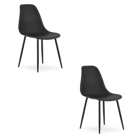 Krzesło WAT czarne / nogi czarne x 2