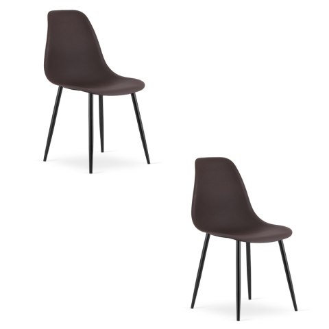 Krzesło WAT kawa / nogi czarne x 2