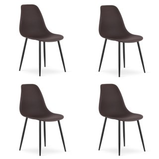 Krzesło WAT kawa / nogi czarne x 4