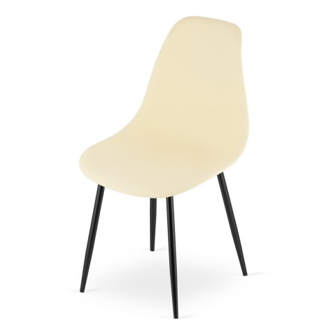 Krzesło WAT kremowe / nogi czarne x 1