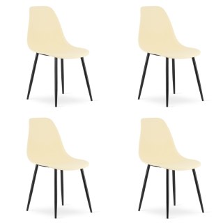 Krzesło WAT kremowe / nogi czarne x 4