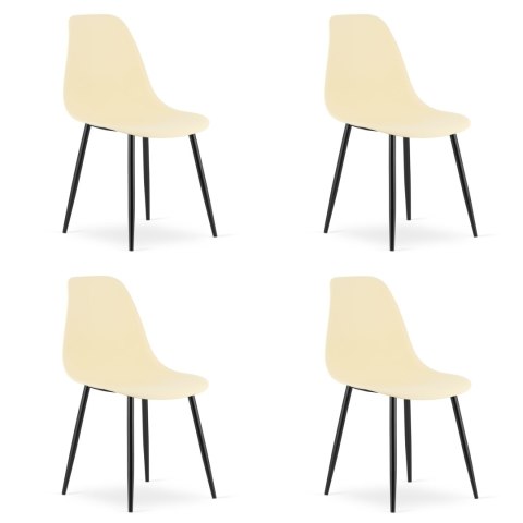 Krzesło WAT kremowe / nogi czarne x 4