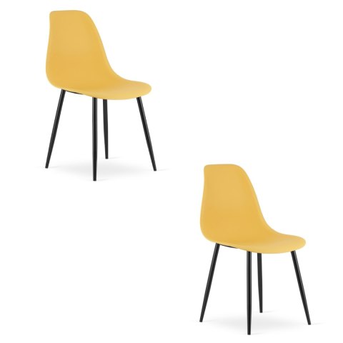 Krzesło WAT musztarda / nogi czarne x 2