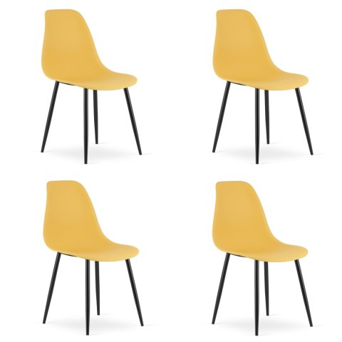 Krzesło WAT musztarda / nogi czarne x 4
