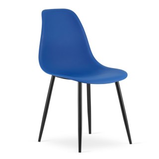 Krzesło WAT niebieskie / nogi czarne x 4