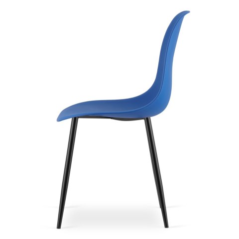 Krzesło WAT niebieskie / nogi czarne x 4