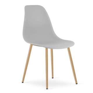 Krzesło WAT szare / nogi naturalne x 3