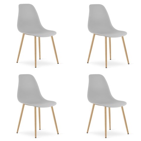Krzesło WAT szare / nogi naturalne x 4
