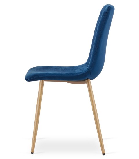Krzesło TURIN - granat aksamit / nogi kolor drewna x 4