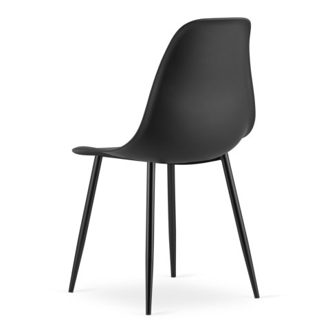 Zestaw Stół ADRIA 120cm x 80cm - czarny + 4 krzesła WAT czarne / nogi czarne