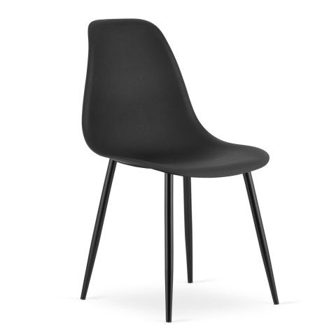 Zestaw Stół ADRIA 120cm x 80cm - czarny + 4 krzesła WAT czarne / nogi czarne