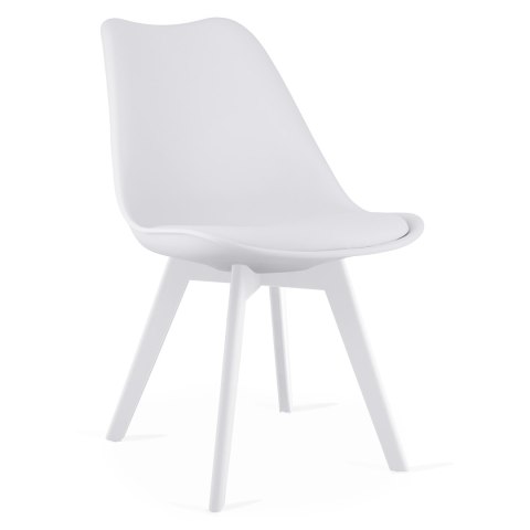 Krzesło MARK - białe / nogi białe x 2