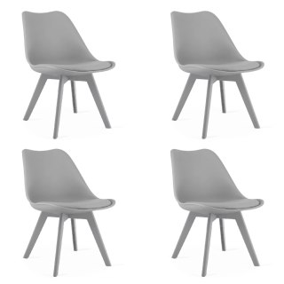 Krzesło MARK - szare / nogi szare x 4