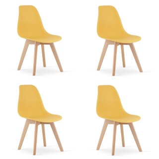 Krzesło KITO musztarda / nogi naturalne x 4