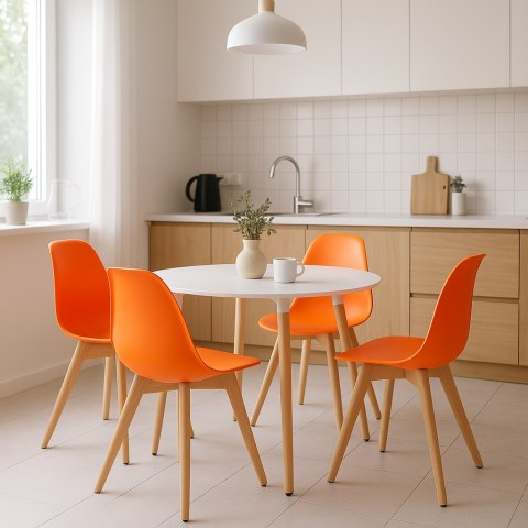 Krzesło KITO pomarańcz / nogi naturalne x 2