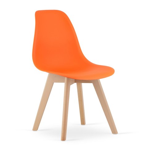 Krzesło KITO pomarańcz / nogi naturalne x 3