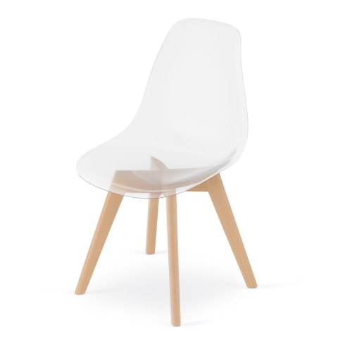 Krzesło KITO przezroczyste / nogi naturalne x 1