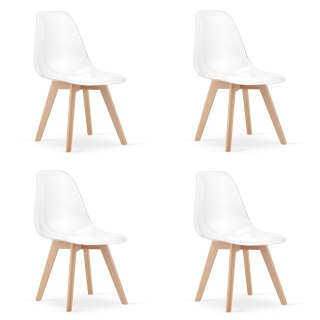 Krzesło KITO przezroczyste / nogi naturalne x 4