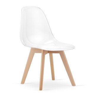 Krzesło KITO przezroczyste / nogi naturalne x 4