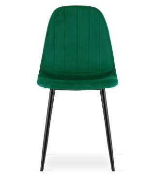 Krzesło PADVA - aksamit zieleń / nogi czarne x 1