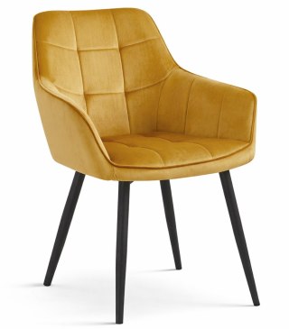 Krzesło VARSI - aksamit curry / nogi czarne x 1