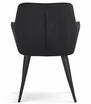 Krzesło VARSI - aksamit czarny / nogi czarne x 1