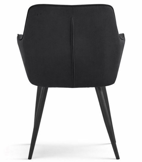 Krzesło VARSI - aksamit czarny / nogi czarne x 1