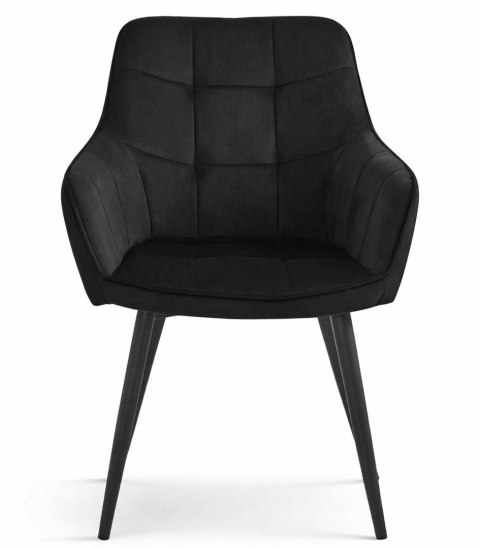 Krzesło VARSI - aksamit czarny / nogi czarne x 1