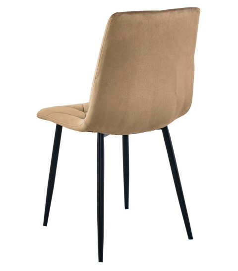 Krzesło LIBRA - aksamit brąz / nogi czarne x 2